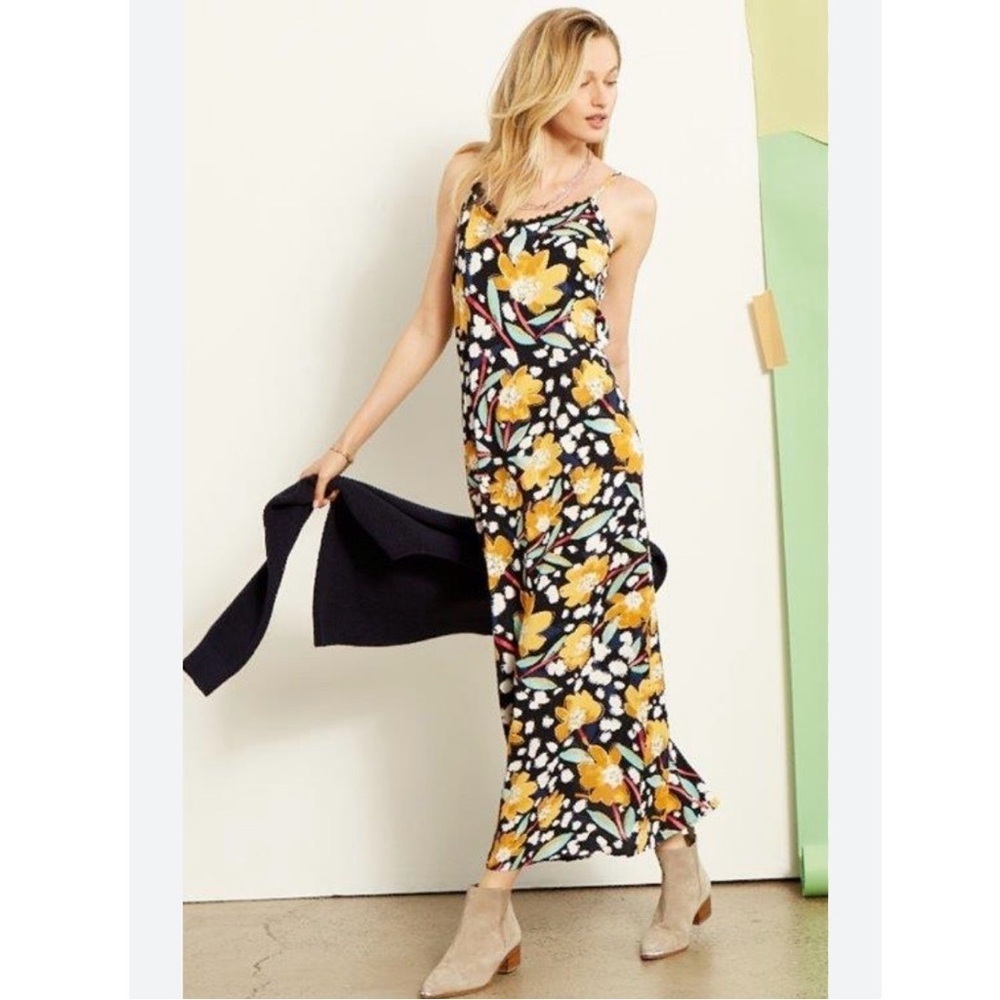 NIC+ZOE Flower Burst Slip Dress size L Resort Summer Travel